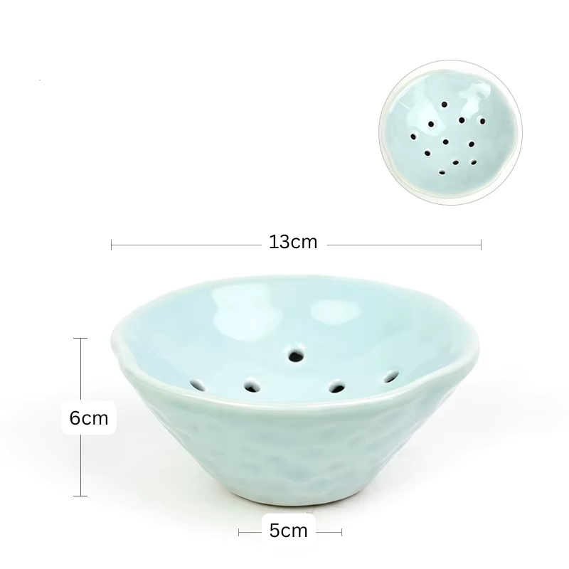 Zen-Style Ikebana Ceramic Bowl – Japanese Flower Arrangement Vessel