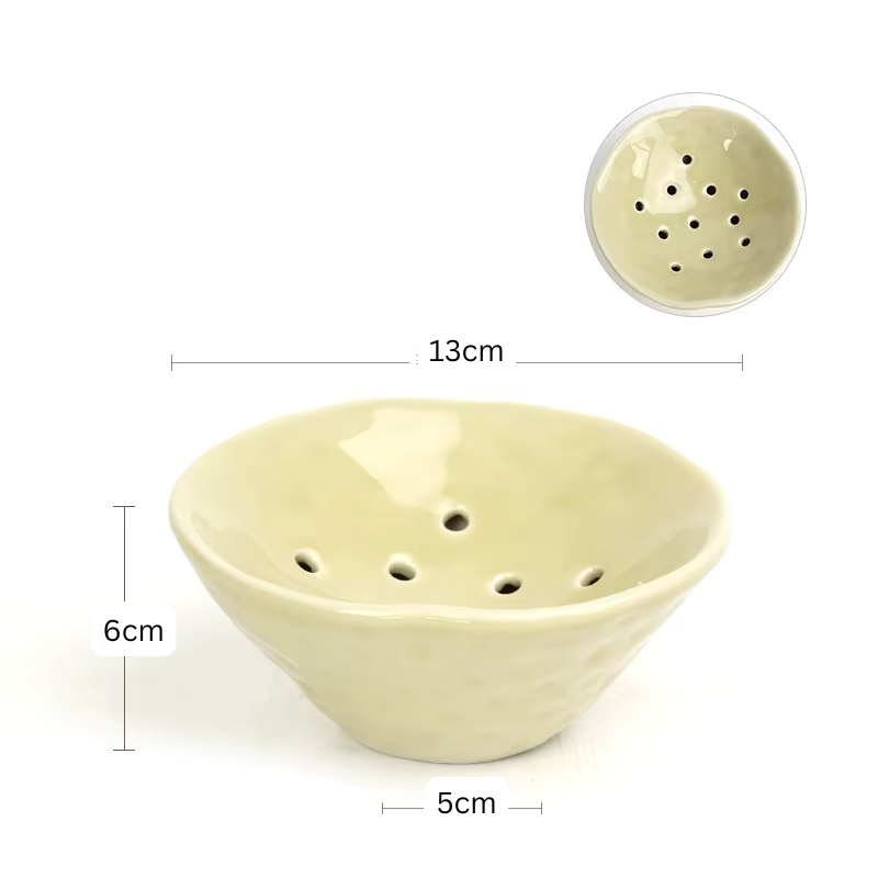 Zen-Style Ikebana Ceramic Bowl – Japanese Flower Arrangement Vessel
