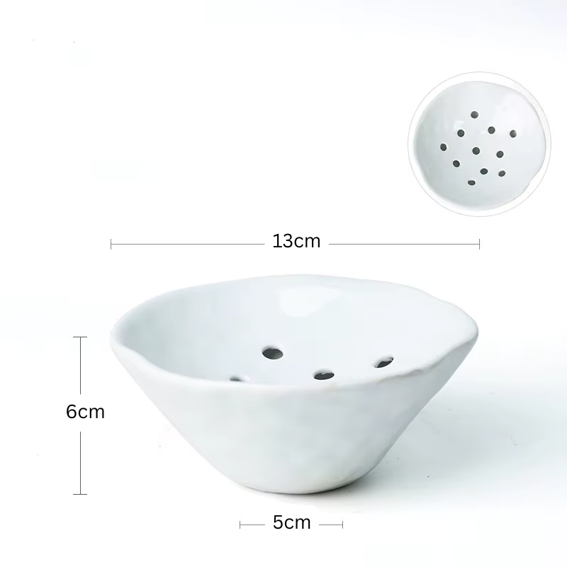 Zen-Style Ikebana Ceramic Bowl – Japanese Flower Arrangement Vessel