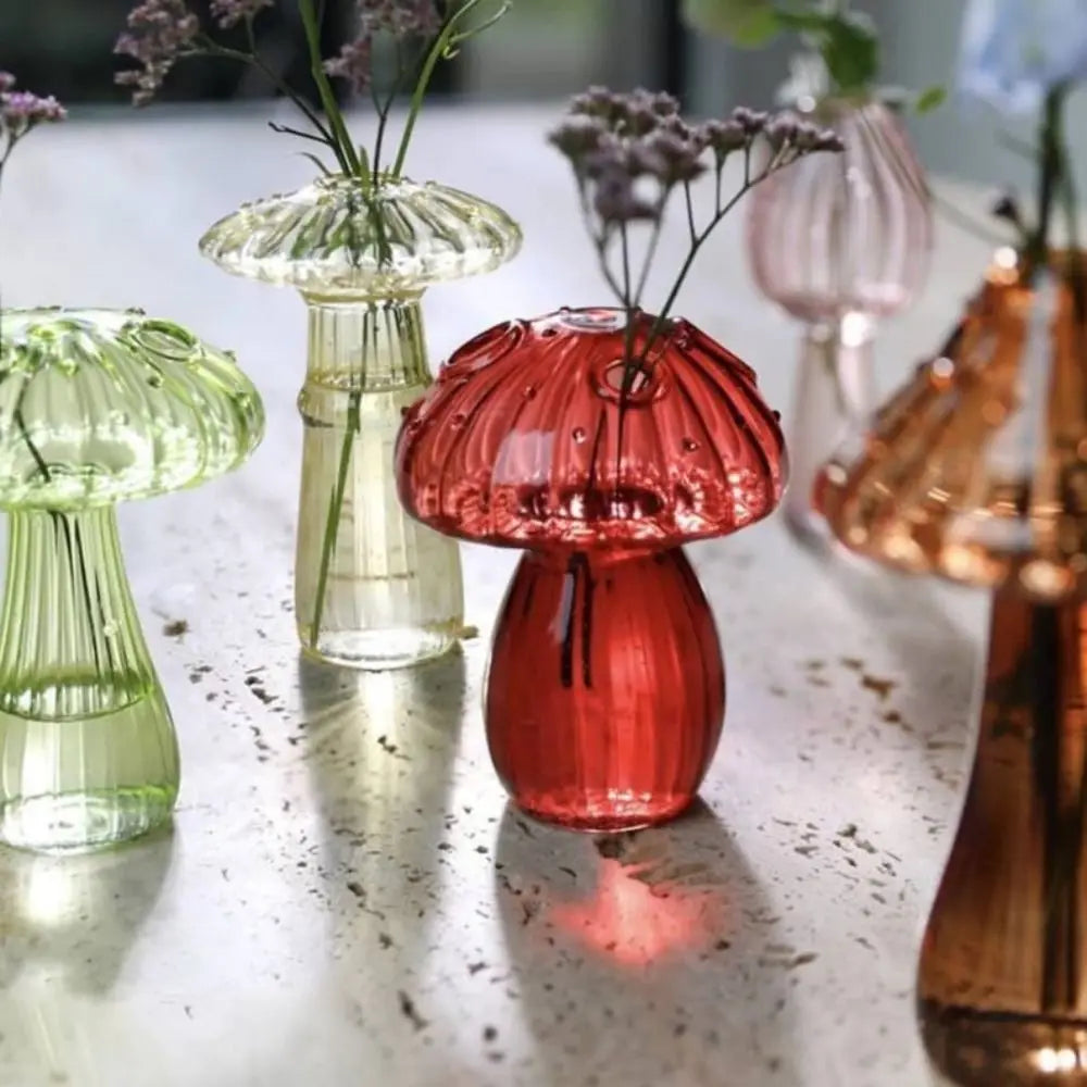 The "Fairycore" Mushroom Glass Vase