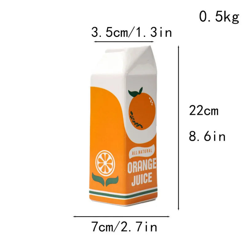 Ceramic Orange Fruit Vase - Playful Citrus Centerpiece