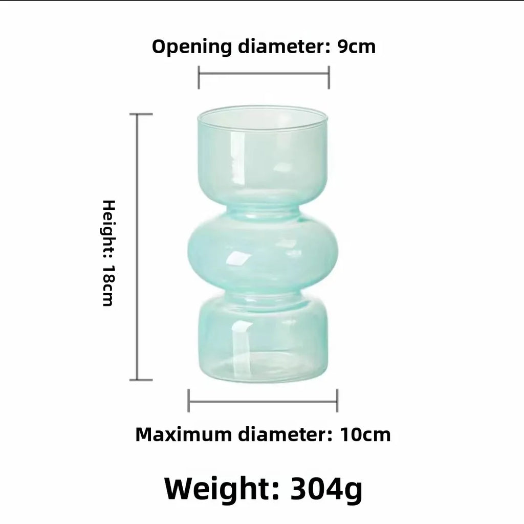 Nordic Fluted Glass Vase – Minimalist Ribbed Centerpiece